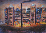 Зимнє місто (30х43, акрил) 2006