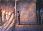 Вогні за вікном (30х40, пастель) 2006