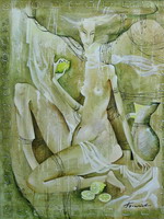 Дама з лимоном - Наталі (полотно, олія)