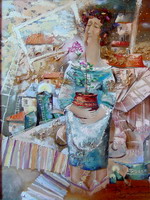 Люба герань (полотно, олія)