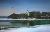Вид на зимовий Монастирський острів