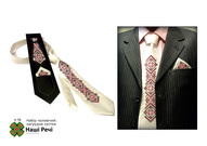 Краватка біла орнаментальна