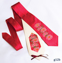 Краватка з ромашками (червона)